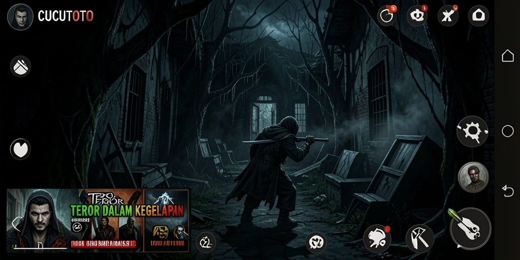 Gameplay CUCUTOTO yang menakutkan dengan suasana Horror yang mendalam.
