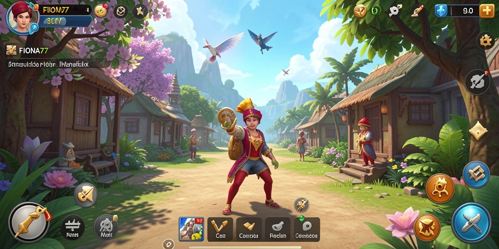 Tampilan gameplay menarik dari FIONA77 dalam simulasi kehidupan.