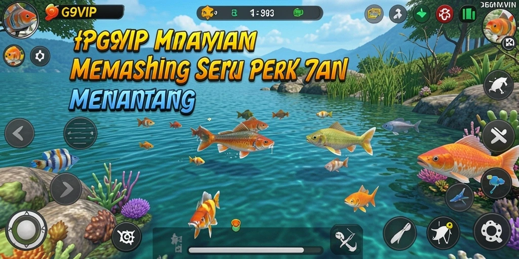 Tampilan gameplay seru saat memancing di G9VIP.