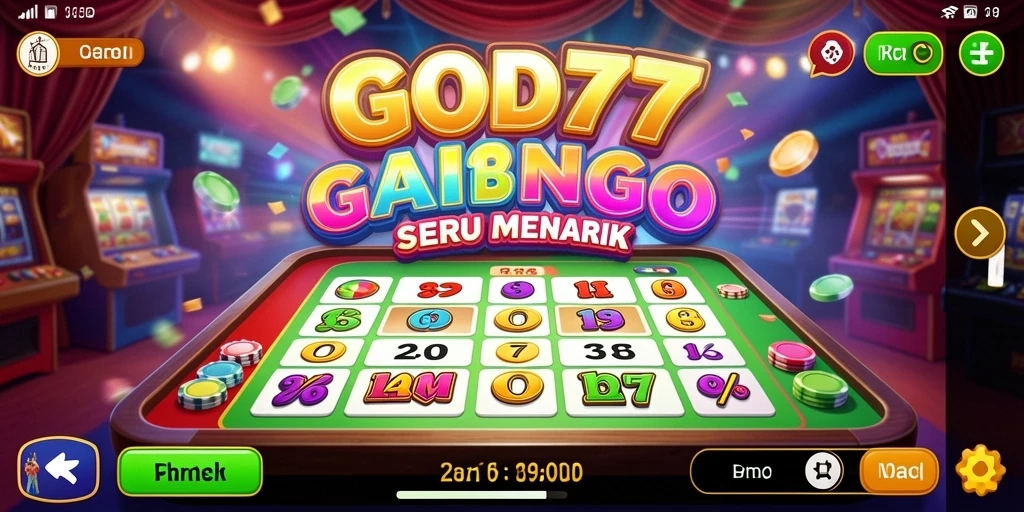 Tampilan gameplay Bingo yang seru dan interaktif di GOD77.