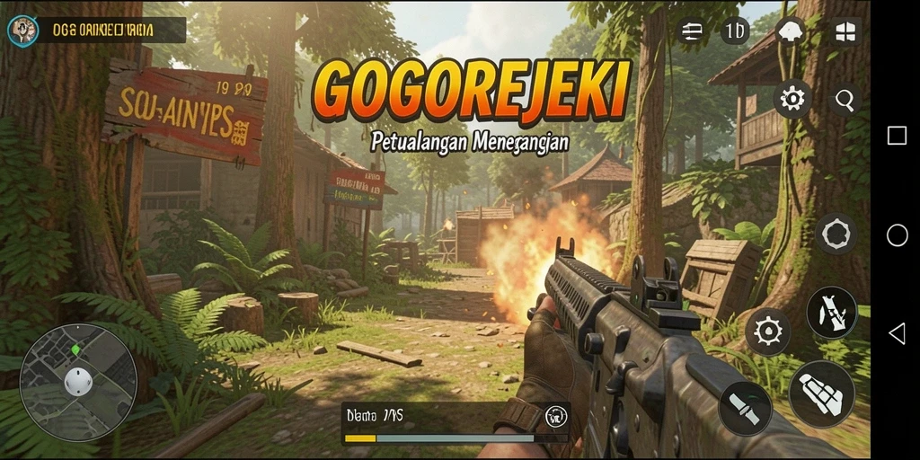 Tangkapan layar GOGOREJEKI menampilkan aksi pertempuran yang menarik dalam gameplay TPS.