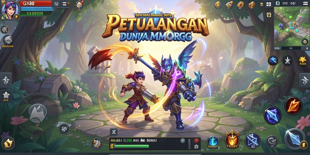 Tampilan gameplay GX88 yang menarik dan penuh aksi dalam dunia MMORPG.