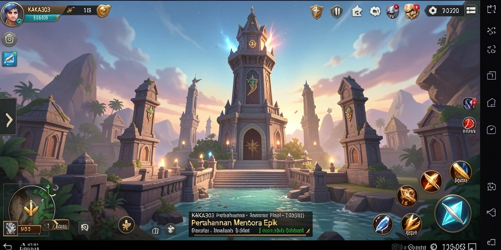 Tampilan gameplay KAKA303 yang mengesankan dengan strategi Tower Defense.