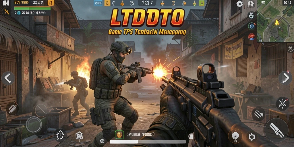 Screenshot LTDTOTO menampilkan aksi menegangkan di medan perang TPS.