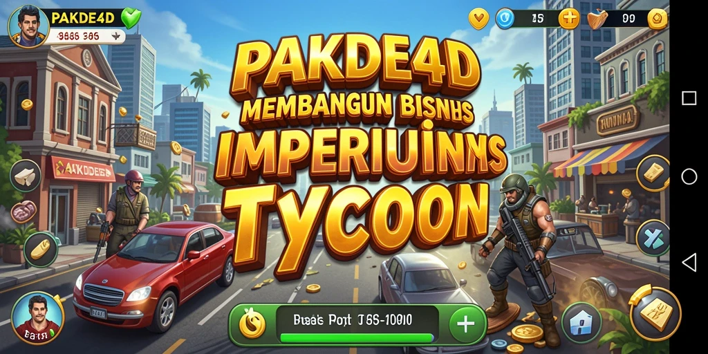 Screenshot gameplay PAKDE4D menampilkan momen mengelola bisnis Tycoon.