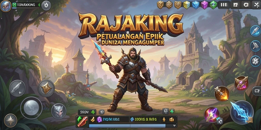 Tangkapan layar menunjukkan serunya gameplay ARPG di RAJAKING.