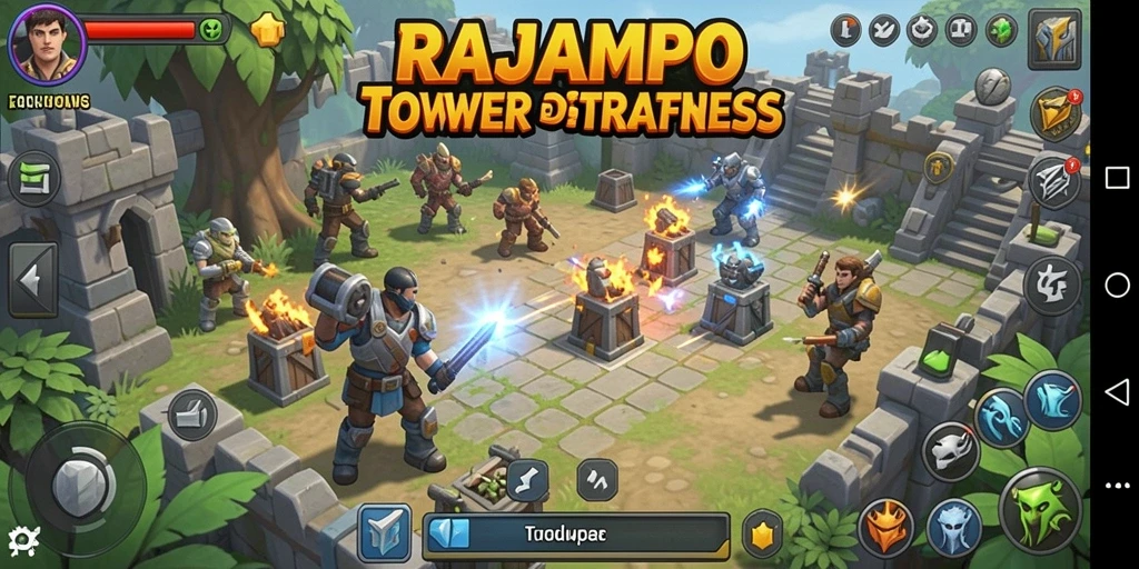 Gameplay menegangkan saat mempertahankan menara dari serangan musuh