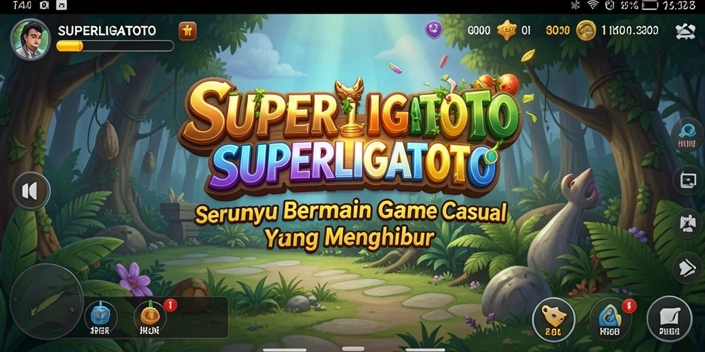 Tampilan gameplay <strong>SUPERLIGATOTO</strong> yang menyenangkan dan penuh warna.