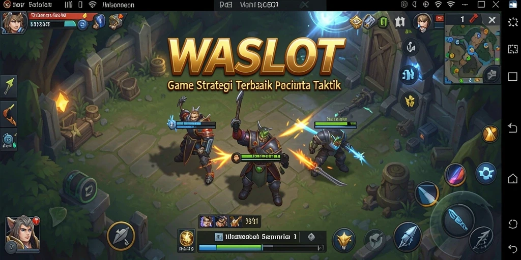 Tangkapan layar utama WASLOT menampilkan aksi strategi yang mendebarkan.