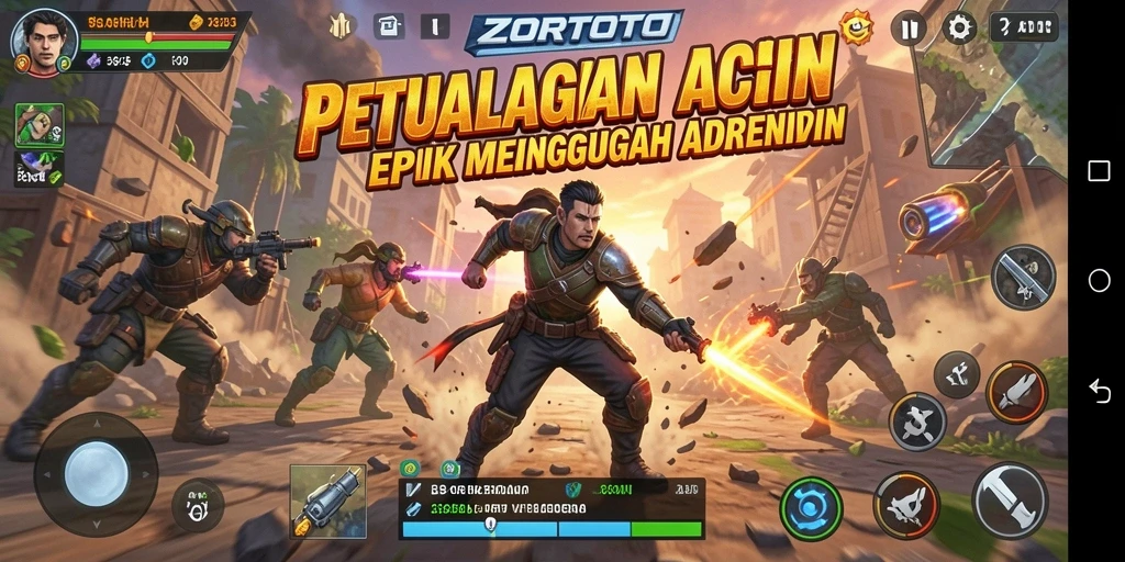 Screenshot dari gameplay ZORTOTO yang penuh aksi dan tantangan.