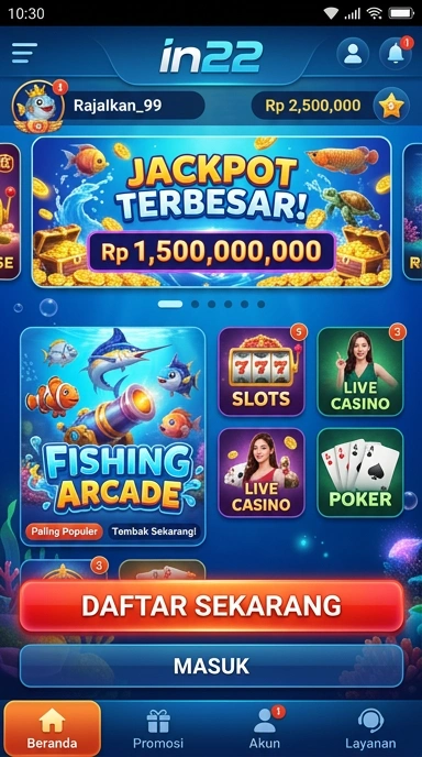 Cuplikan layar dari katalog aplikasi terbaru di in22.